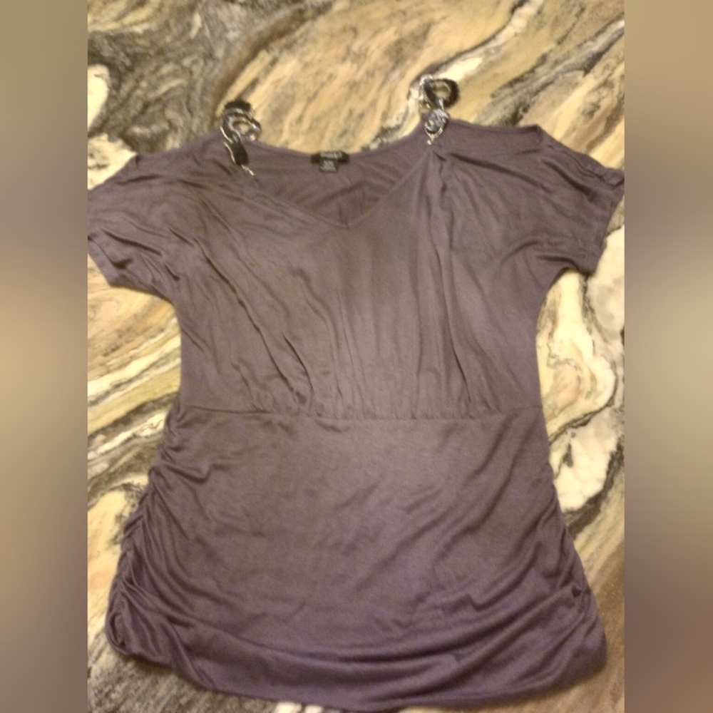 Elegant Grey Women's Knit Top NWOT